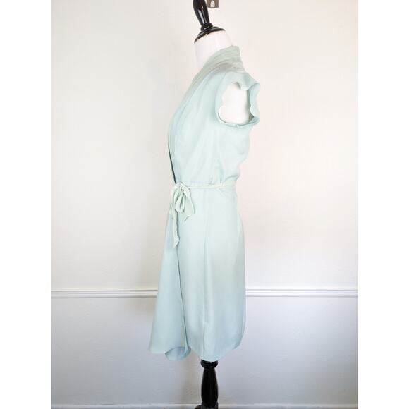 Guess by Marciano Wrap Dress Pleated Silk Coquette Summer Mint Green Size XS - Picture 6 of 14